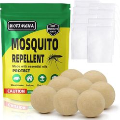Mosquito Repellent,Natural Mosquito Repellent Outdoor Patio,Plant-Based Mosquito Repellent for Kids,Wofimeha Powerful Mosquito Control Mosquito Bits f