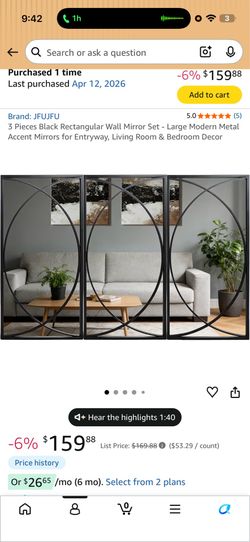 Wall mirror set