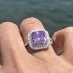 NEW Pink Sapphire Sterling Silver 925 Ring Size 7
