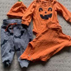 Cat & Jack Halloween Lot Onesie Pants 6 Months