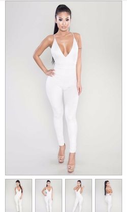 Rose suede Crossback Jumpsuit