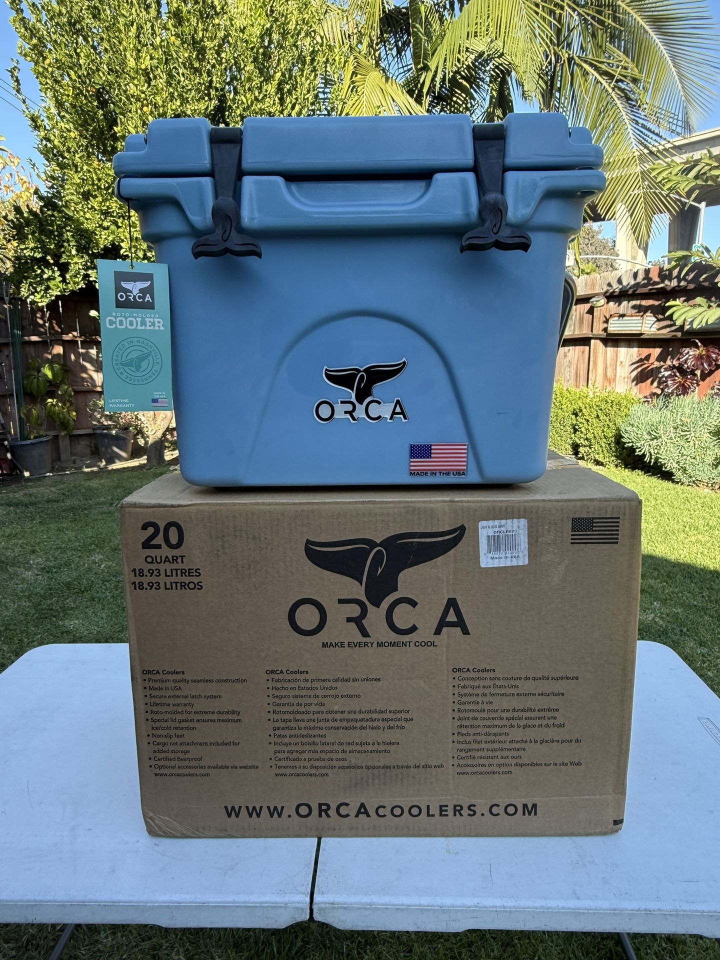 ORCA 20qt Cooler Light Blue