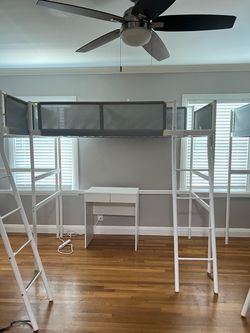 Bunk bed with desk
