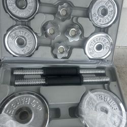 Set De Pesas Ajustables  De Metal  33libras