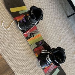Snowboard, Bindings, And Boots