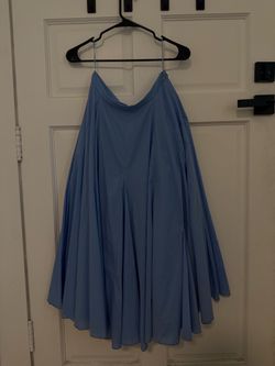 Zara Light Blue Midi Skirt