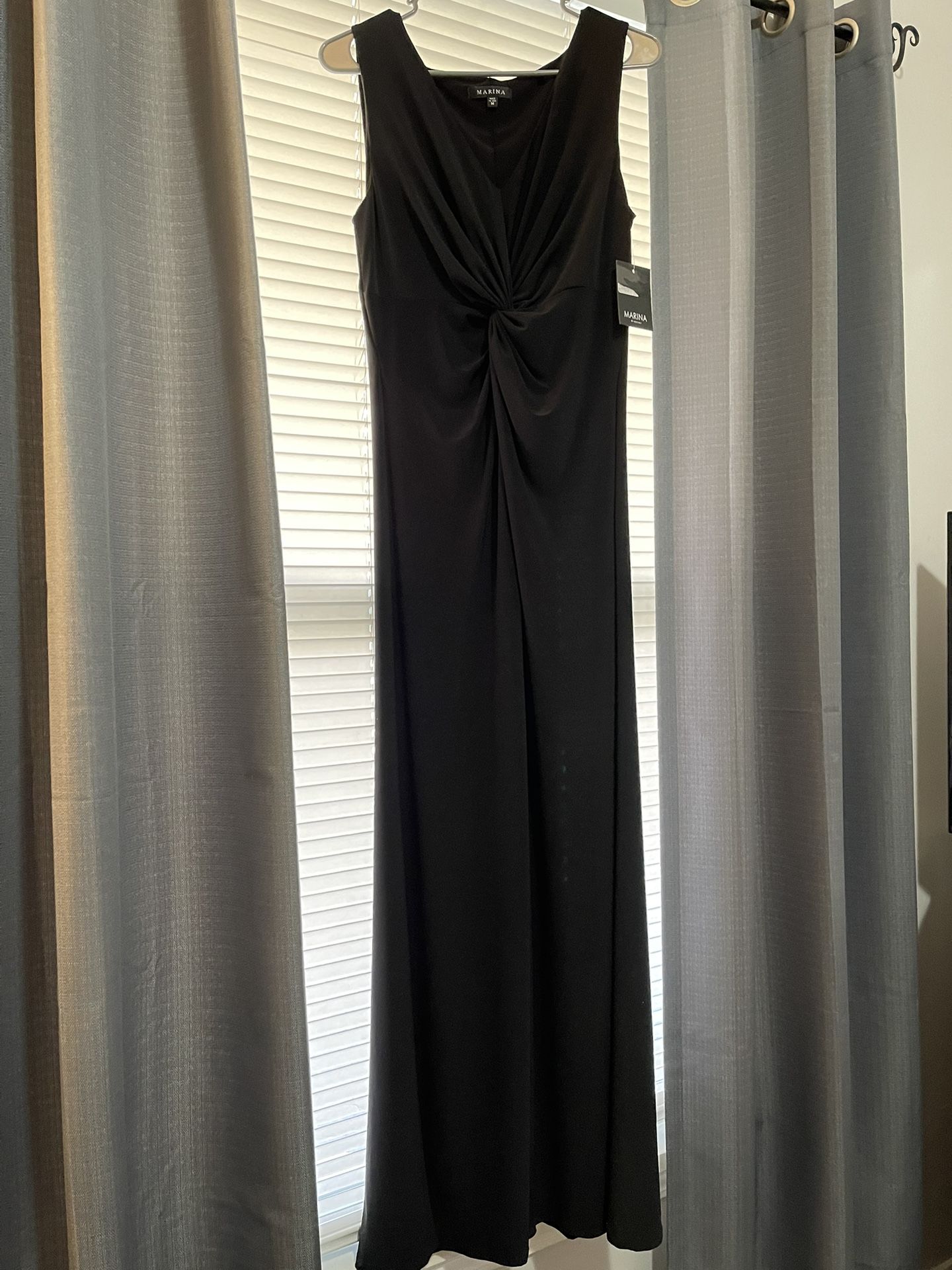Marina Black Full Length Formal Dress-M