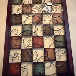 Colorful Metal Artwork 60 in x 40 in