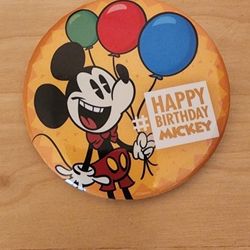Authentic Happy Birthday Mickey Disneyland Button
