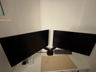 Dual Dell Monitors with Monitor Arm