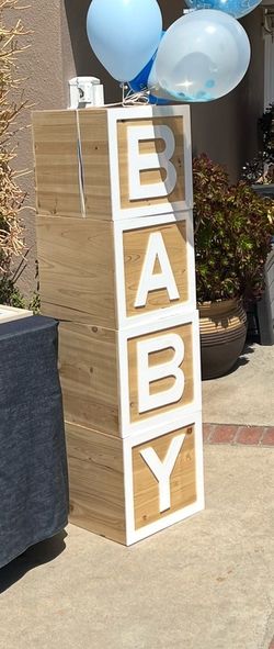 baby blocks for shower or gender reveal