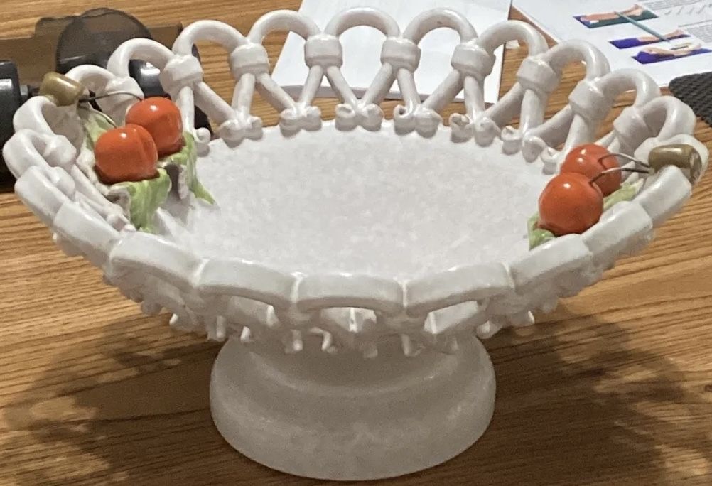 Vintage Italian‑Style Ceramic Fruit Bowl – Limited Edition 68/120