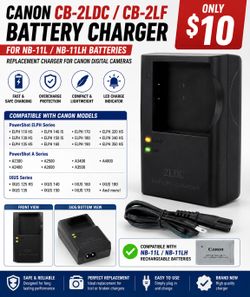 Canon CB-2LDC / CB-2LF Battery Charger for Canon NB-11L & NB-11LH Batteries – New