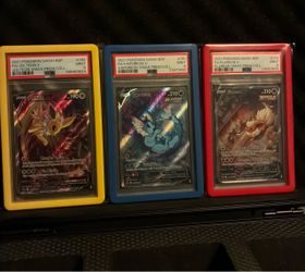PSA 9 Mint Pokémon Eeveelution V VMAX Lot x3