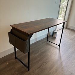 Desk With Cord Organization Pocket