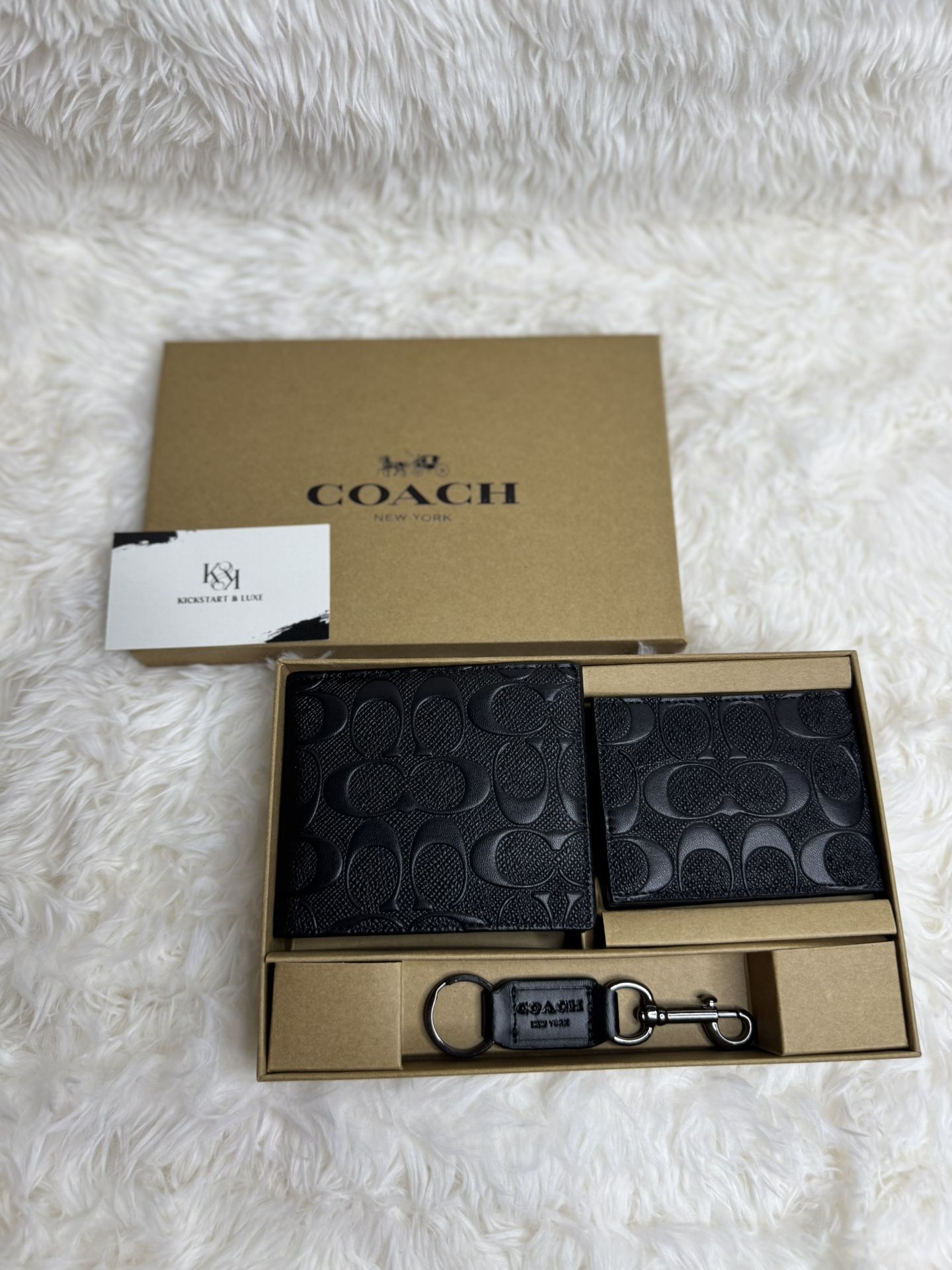 coach men wallet set