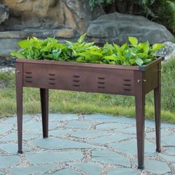 rugged rectangular steel planter  (2size available)