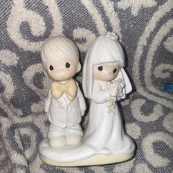 Vtg 1979 Precious Moments Lord Bless And Keep You Bride Groom Figurine Wedding