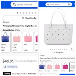 Waterproof tote rubber bag