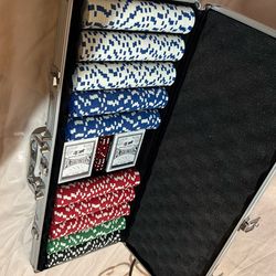 Full Poker Set Has Sturdy Case-Will Deliver!!