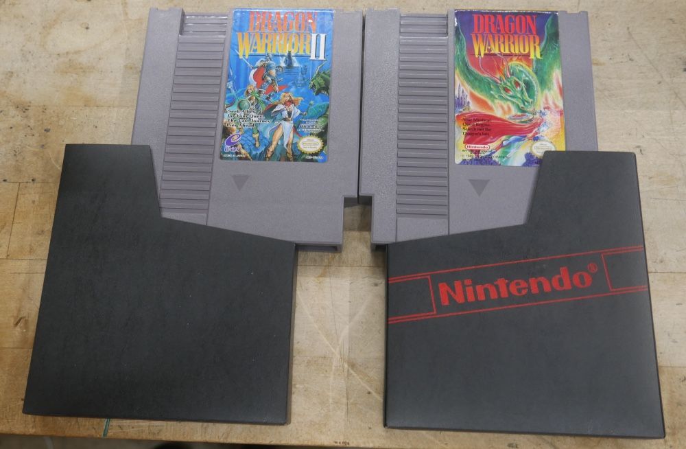 Dragon Warrior & Dragon Warrior 2 (Nintendo NES) Tested Authentic Cart + Sleeve. very good condition.   