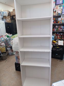 White shelves
