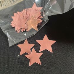 100 Pc Pink Gold Decoration Stars