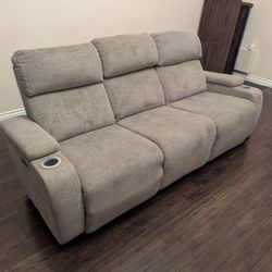 Recliner Sofa With Table And Cup Holder