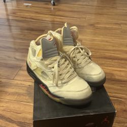 Off-White x Air Jordan 5 “Sail” – Size 10.5