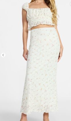 Two piece white shirt set