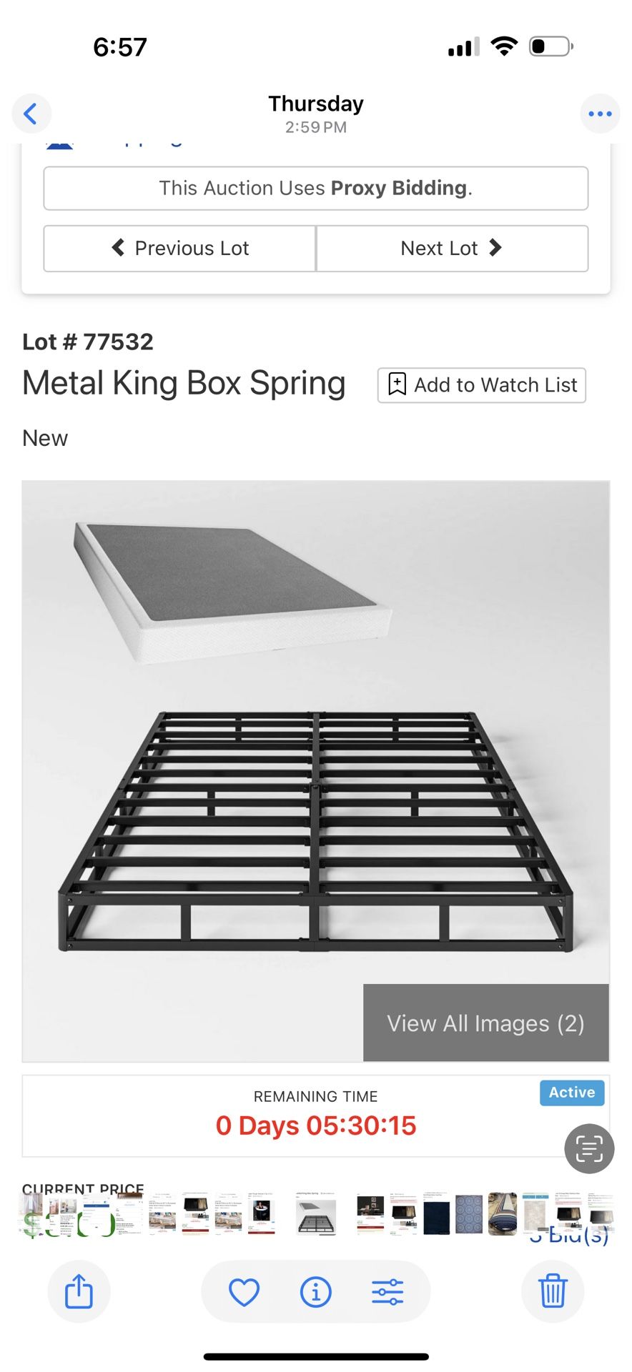 King Size Metal Box Spring