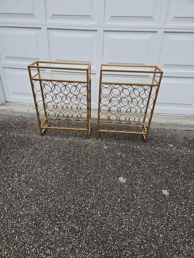 Antique Glass Wine Rack