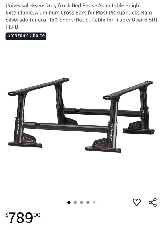 Universal Heavy Duty fruck Bed Rack - Adjustable Height, Extendable, Aluminum Cross Bars for Most Pickup rucks Ram Silverado Tundra f150-Short (Not Su