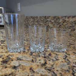  Drinking Glasses. 3 Sizes. Less than 1.00ea.