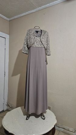 Beautiful Prom Or Occasion champagne color two pieces size Miriam brand new