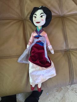 Disney Store Mulan Princess Collection Plush Doll Roughly 20"