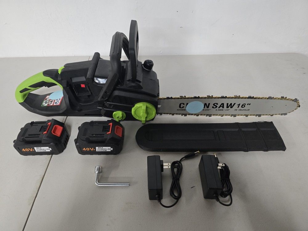 Electric Chainsaw Cordless, Chain Saw Electric, 6-Inch Guide Plate, 1800W Pure Copper Brushless Motor, 4Ah Battery, Automatic Oiler, Comfortable Grip