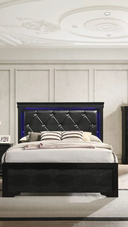 Brand New Black Bed Frame With Mattress For Sale With Free Delivery