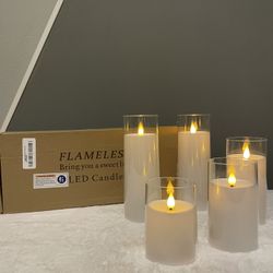 5 Pillar LED Pillar Candles 