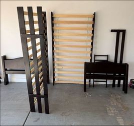 Dark Wood Twin Bunk Bed Frame