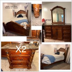 Queen Bedroom Set Solid Wood 