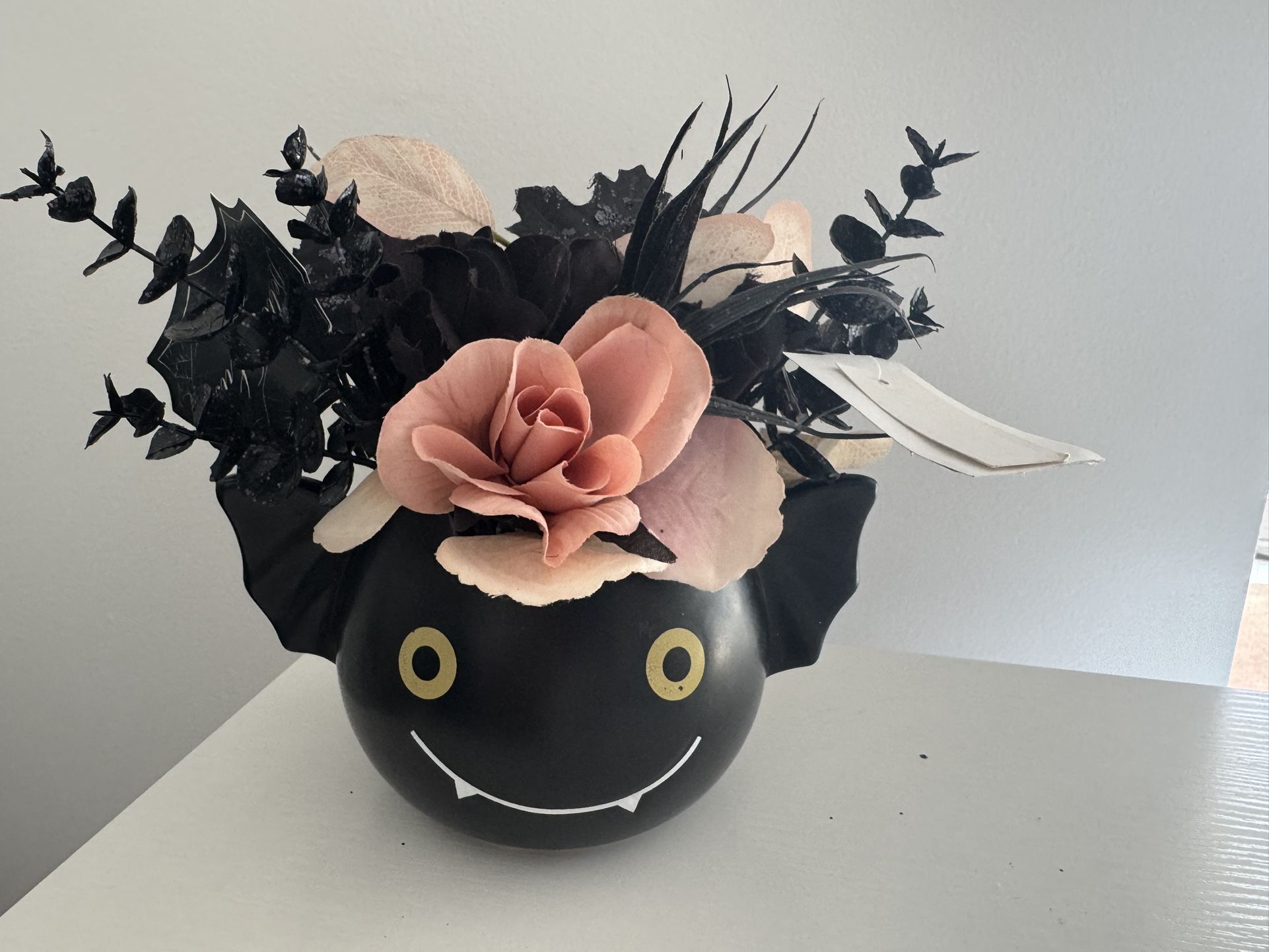 a new ceramic vase with Halloween decor