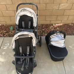 Uppababy vista front and back double stroller