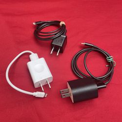 Wall charger adapter with lightning cables