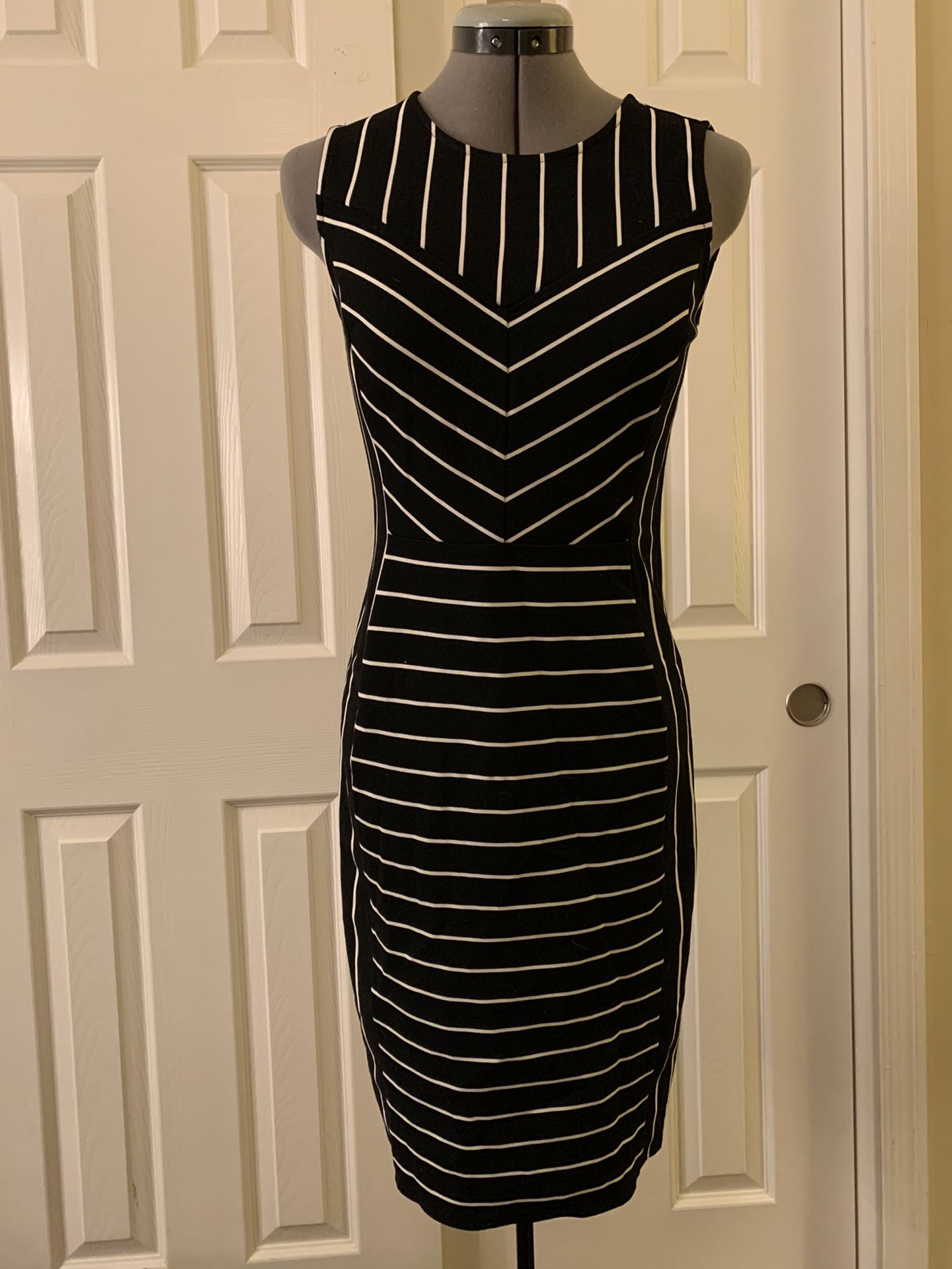 Black pin stripped dress