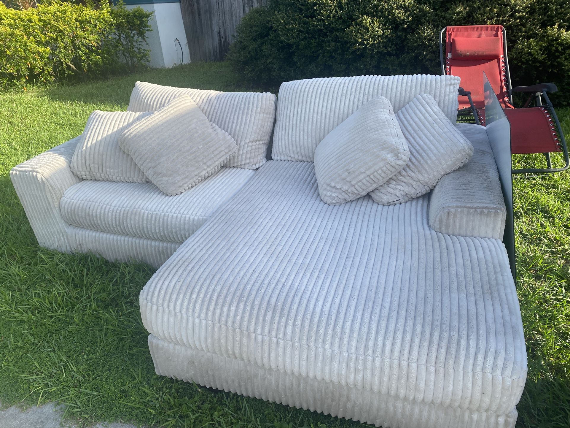 Large White Sofa