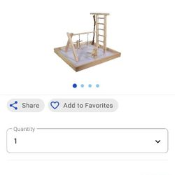 Penn Plax Bird Life Wooden playpen Natural Color 