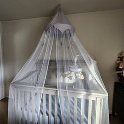 Net canopy Fits Full Crib, Twin, Queen, Play Castle Tent