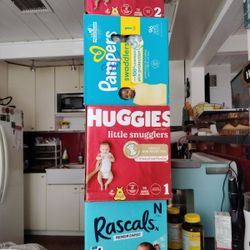 Size 1 Diapers 192 Pack Huggies And Pampers