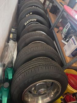 Two set of corvette rally rims with new tires